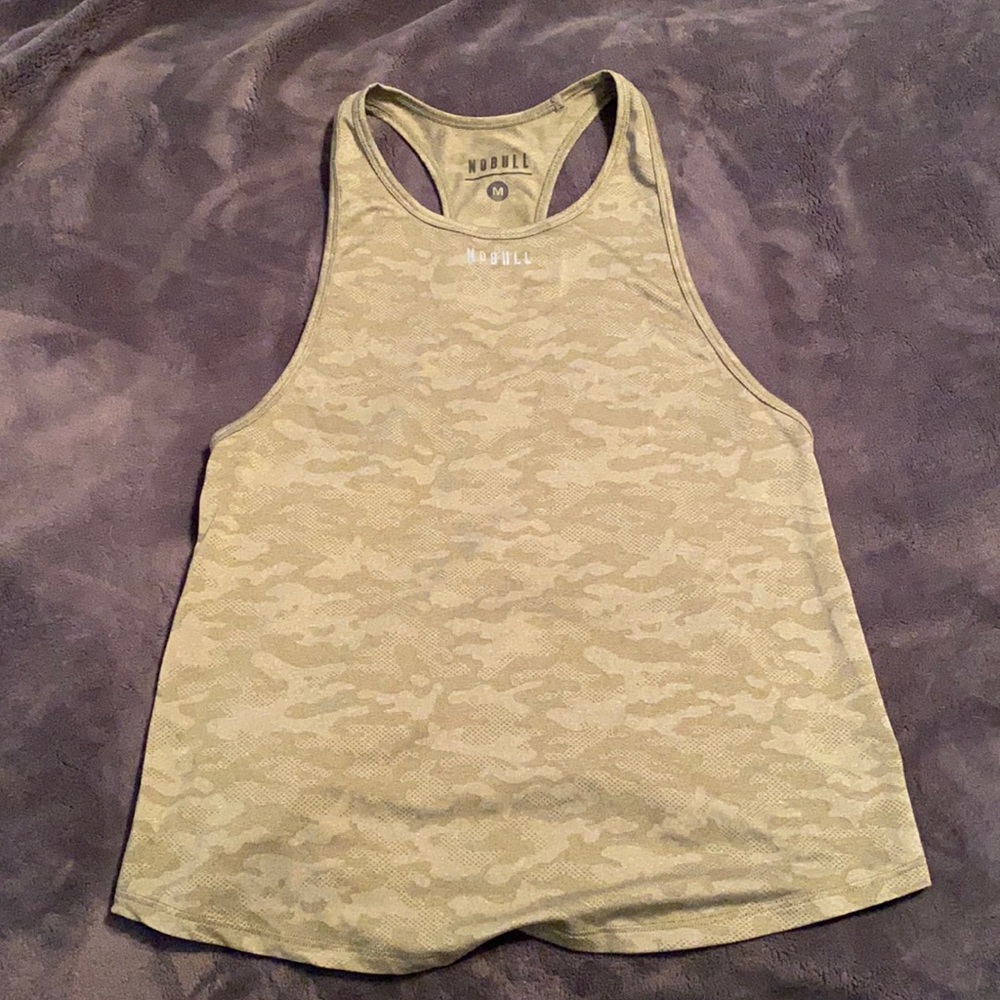 NoBull Women’s Textured Tank- Medium Army Camo